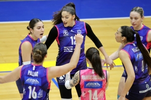 Volley League &Gamma;&upsilon;&nu;&alpha;&iota;&kappa;ώ&nu; (Play Offs 1-8 &Delta;&epsilon;ύ&tau;&epsilon;&rho;&omicron;&sigmaf; &Alpha;&gamma;ώ&nu;&alpha;&sigmaf;): &Alpha;.&Sigma;.&Pi;. &Theta;έ&tau;&iota;&sigmaf; &ndash; &Pi;&alpha;&nu;&alpha;&theta;&eta;&nu;&alpha;ϊ&kappa;ό&sigmaf; &Alpha;.&Omicron;. 2-3