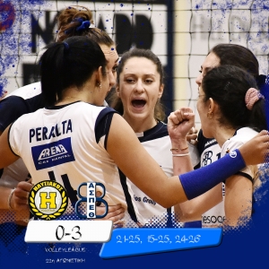 Volleyleague: &Eta;&lambda;&upsilon;&sigma;&iota;&alpha;&kappa;ό&sigmaf; - &Theta;έ&tau;&iota;&sigmaf; &Beta;&omicron;ύ&lambda;&alpha;&sigmaf; 0-3